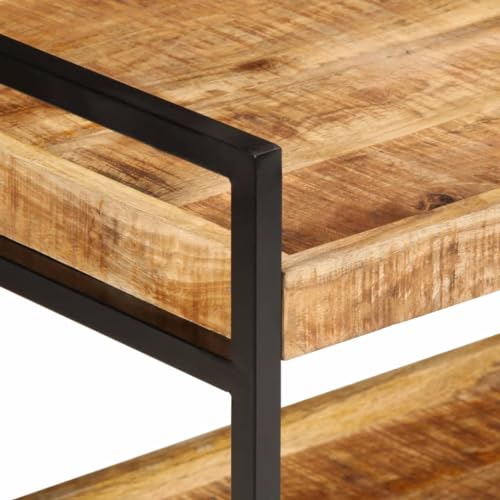 EMYRLXQW Carros de cocina y comedor, 80 x 55 x 70 cm, madera maciza de mango
