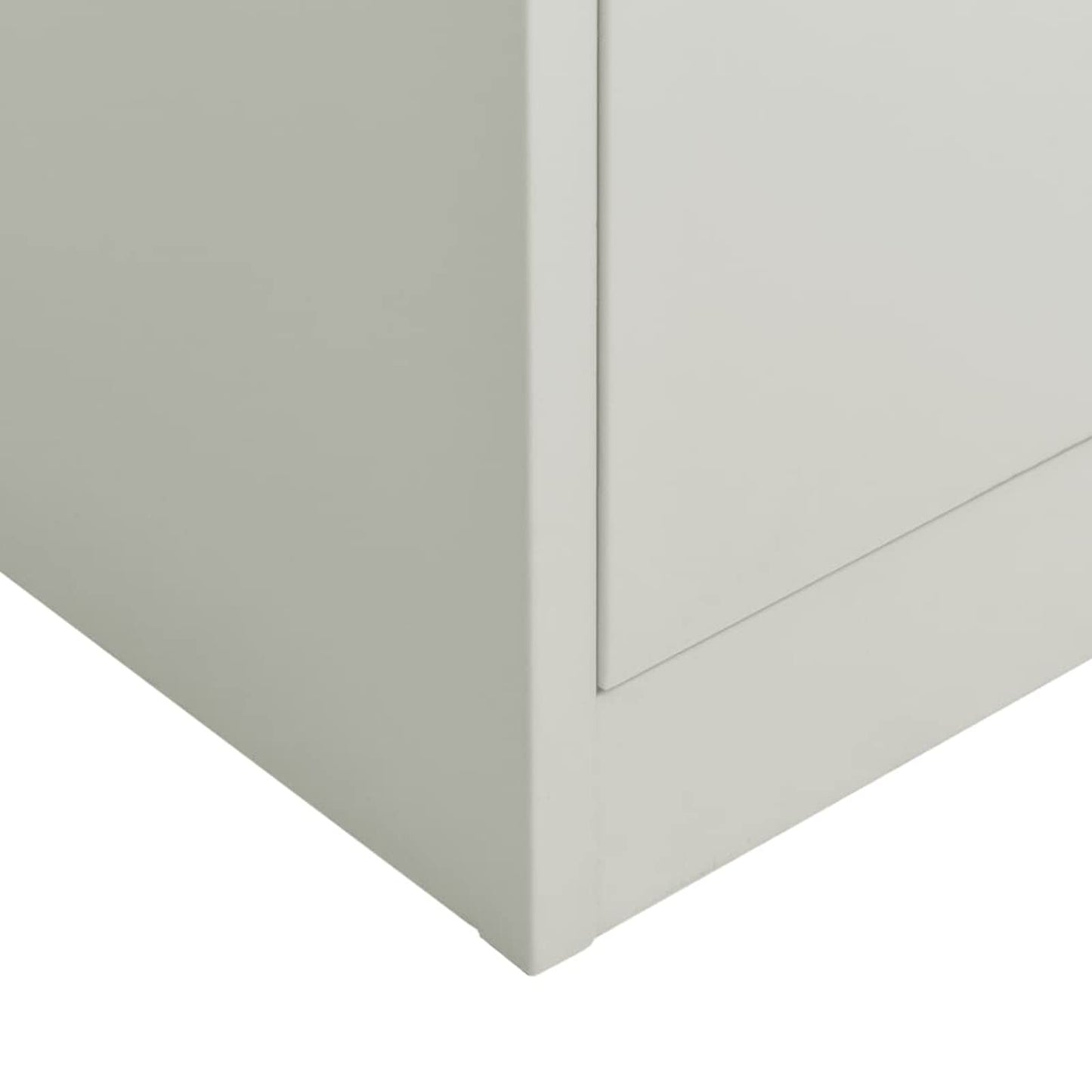 Homgoday Armario con estantes gris claro, 90 x 40 x 180 cm, de acero, armario ropero, estantes para armario, armario interior, muebles de jardín, escobero para baño, decoración de muebles