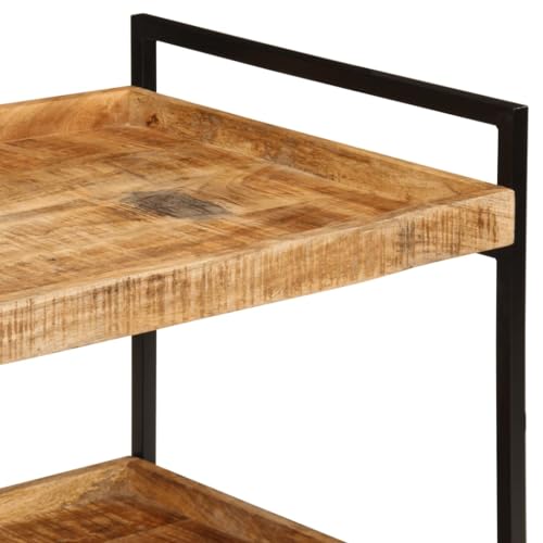 EMYRLXQW Carros de cocina y comedor, 80 x 55 x 70 cm, madera maciza de mango