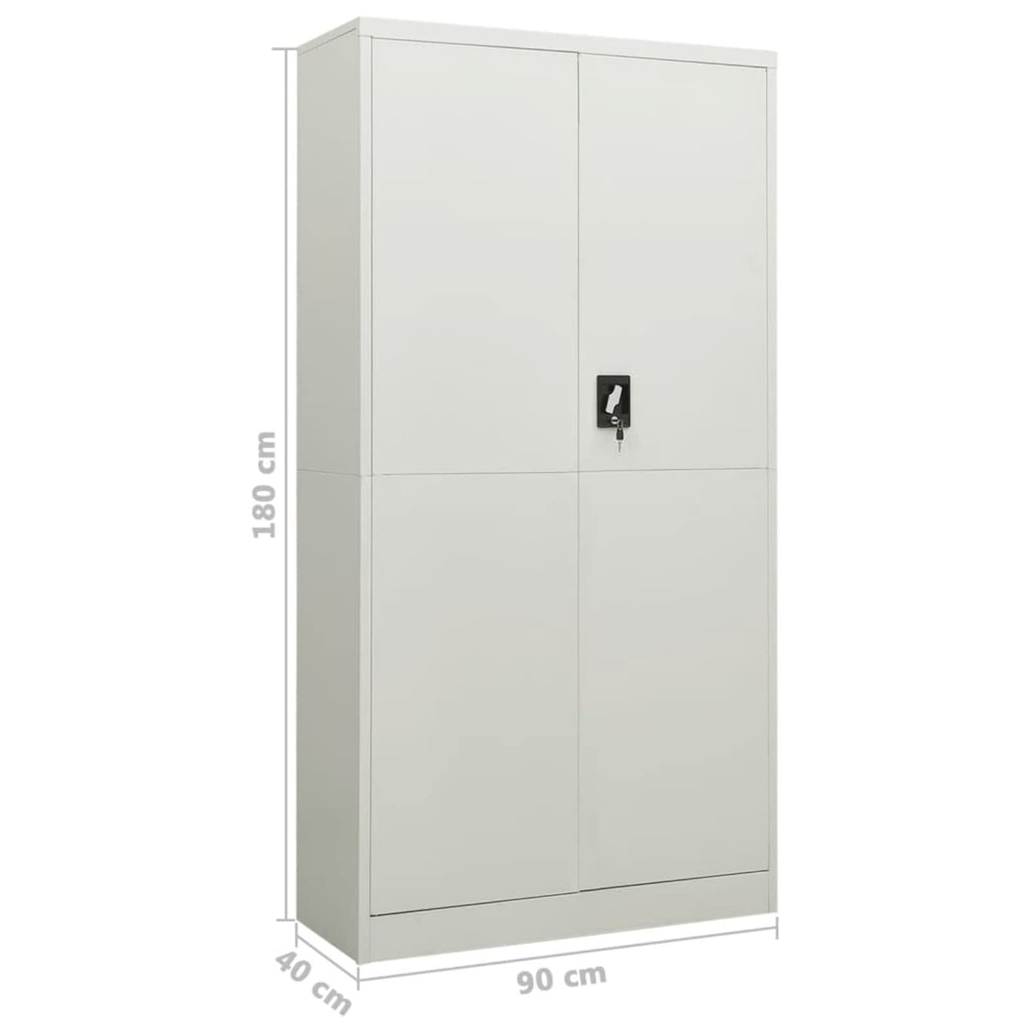 Homgoday Armario con estantes gris claro, 90 x 40 x 180 cm, de acero, armario ropero, estantes para armario, armario interior, muebles de jardín, escobero para baño, decoración de muebles