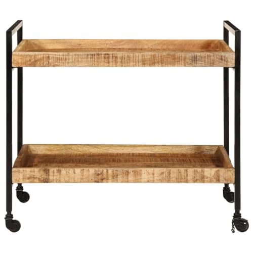EMYRLXQW Carros de cocina y comedor, 80 x 55 x 70 cm, madera maciza de mango