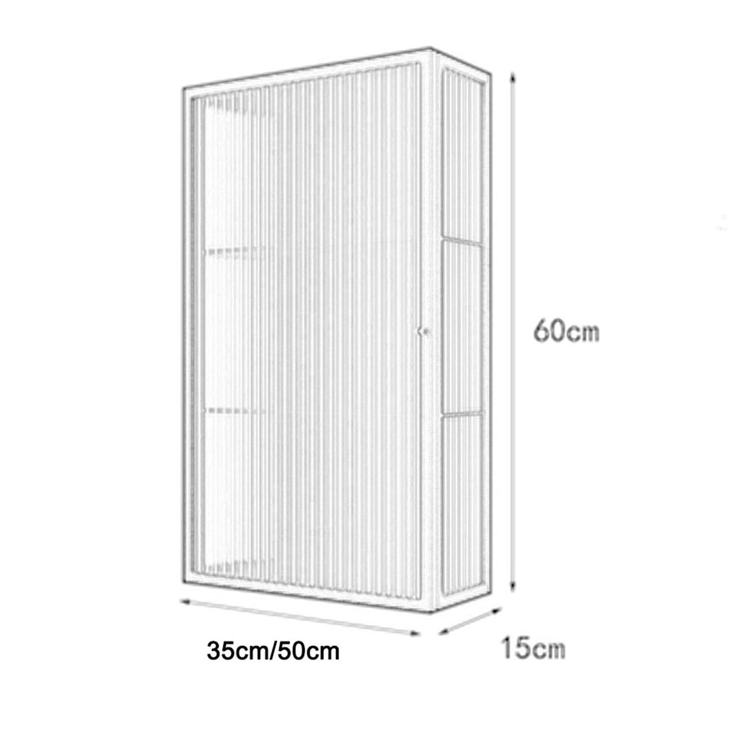 Armario De Pared Compacto con Puertas - Estantería Multiusos para Baño, Cocina, Salón Y Dormitorio - Organizador De Pared Que Ahorra Espacio(BlackA,60 * 35 * 15cm)