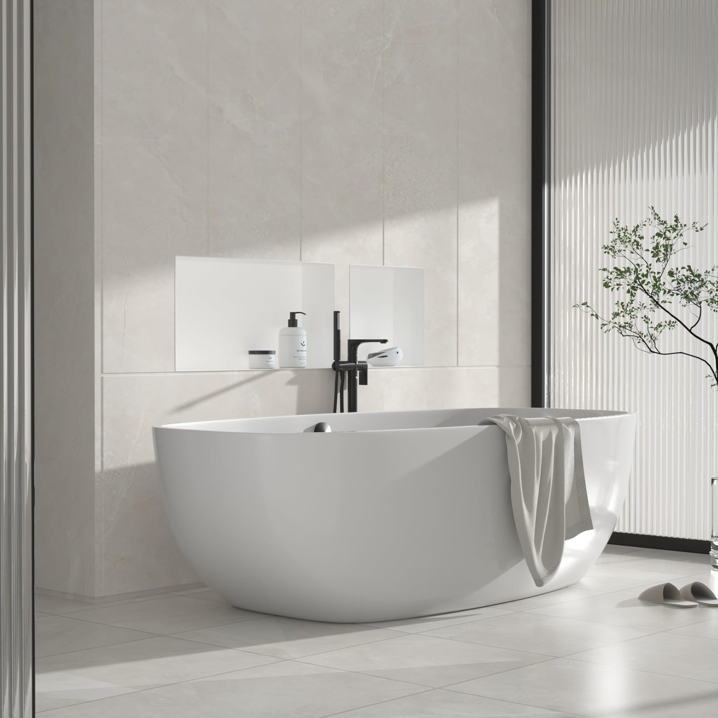 Bernkot Nicho de ducha de acero inoxidable blanco 60 cm × 30 cm × 10 cm No requiere azulejos ducha nicho para almacenamiento de baño nicho de ducha empotrada sin bordes, montaje al ras