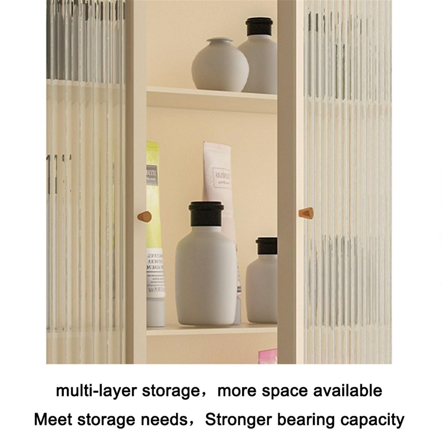 Armario De Pared Compacto con Puertas - Estantería Multiusos para Baño, Cocina, Salón Y Dormitorio - Organizador De Pared Que Ahorra Espacio(BlackA,60 * 35 * 15cm)