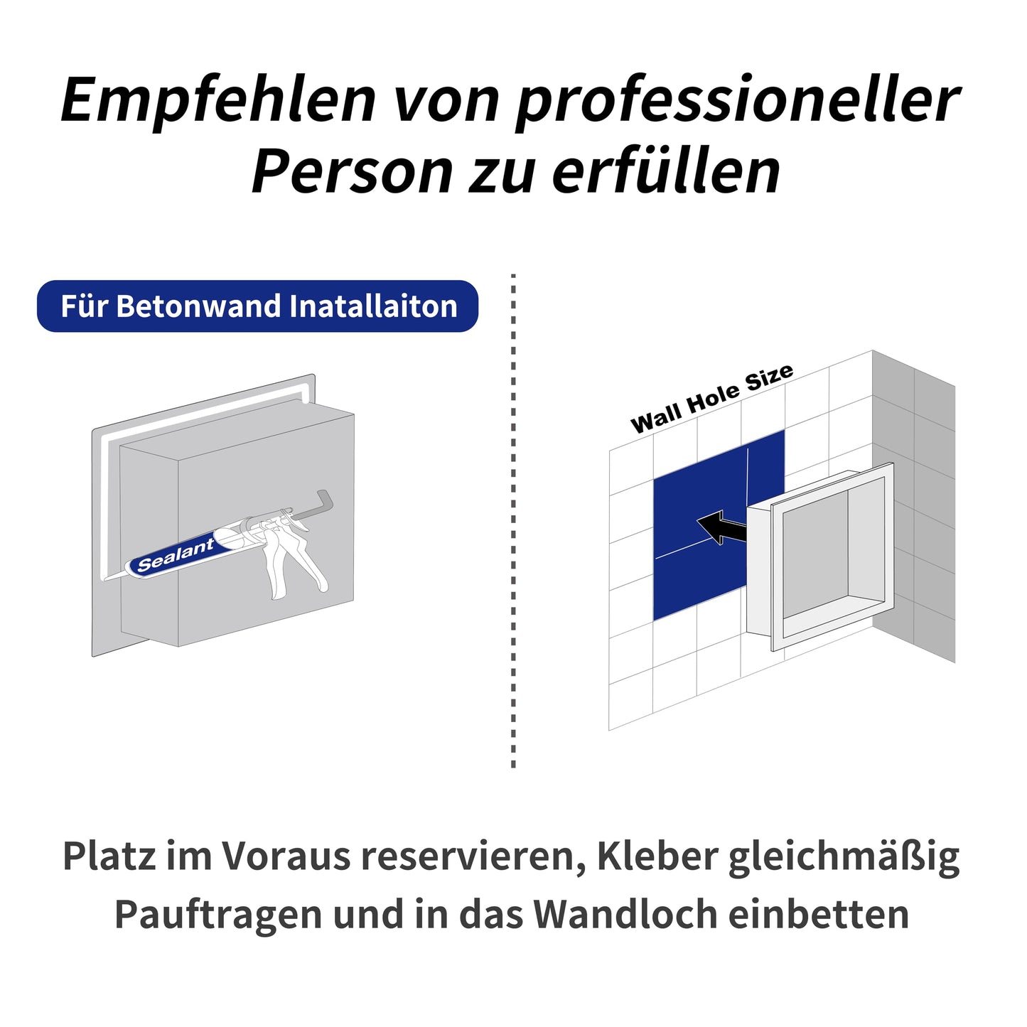 Bernkot Nicho de ducha de acero inoxidable 60 x 30 x 10 cm nicho de pared organizador para baño no necesita azulejos sobre la instalación de montaña, cepillado