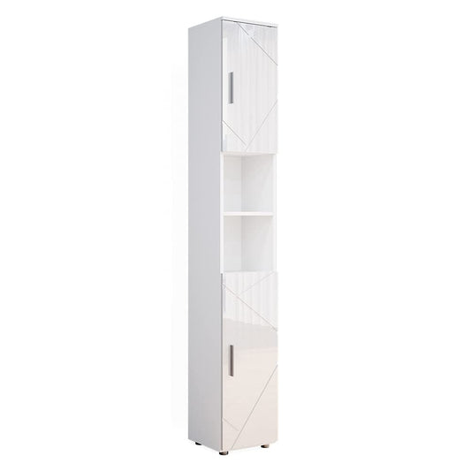 Vicco Armario de baño Irma, Blanco Alto Brillo, 30 x 192 cm
