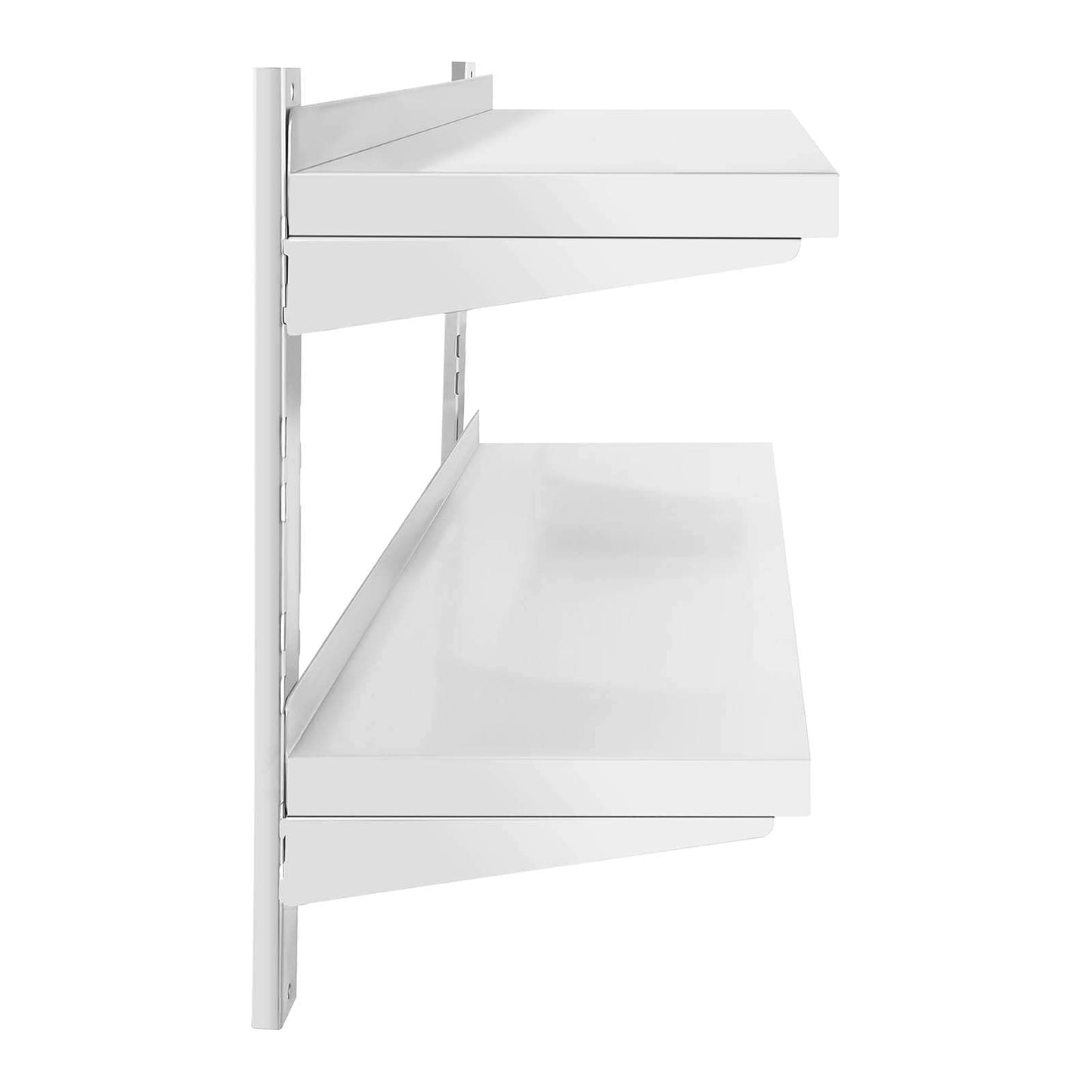 Royal Catering Estante De Pared Metálico Estantería para Cocina RCWR-1000.4 (Montaje a Pared, Capacidad: 40 kg, Acero Inoxidable, 2 baldas, 40 x 100 cm)