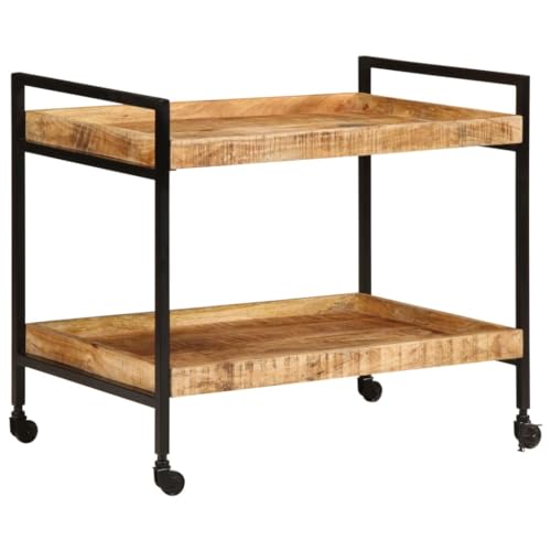 EMYRLXQW Carros de cocina y comedor, 80 x 55 x 70 cm, madera maciza de mango